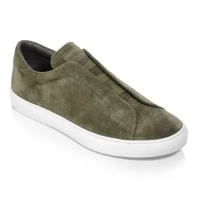 Stone Central Park Green Suede Slip On Sneaker