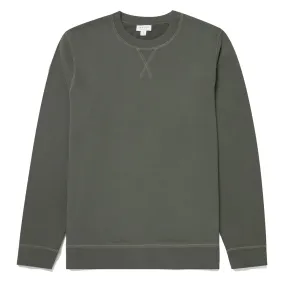 Sunspel Loopback Sweatshirt Khaki