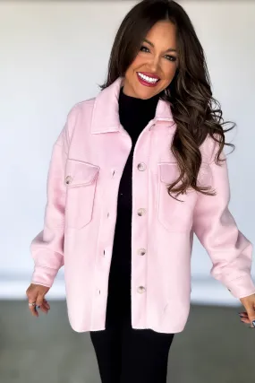 Super Soft Oversized Pink Shacket