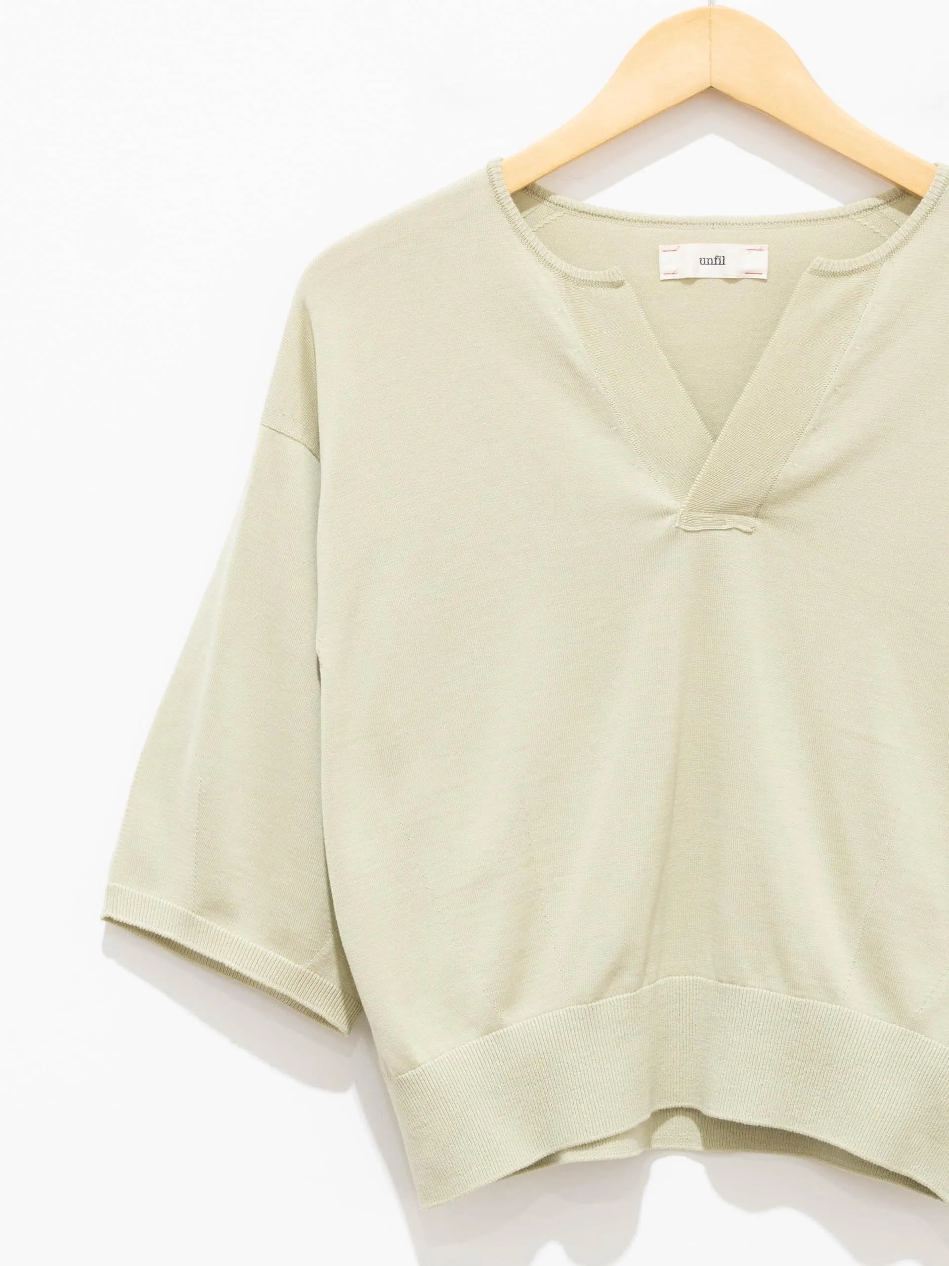 Suvin Cotton Fine Gauge Knit - Light Olive