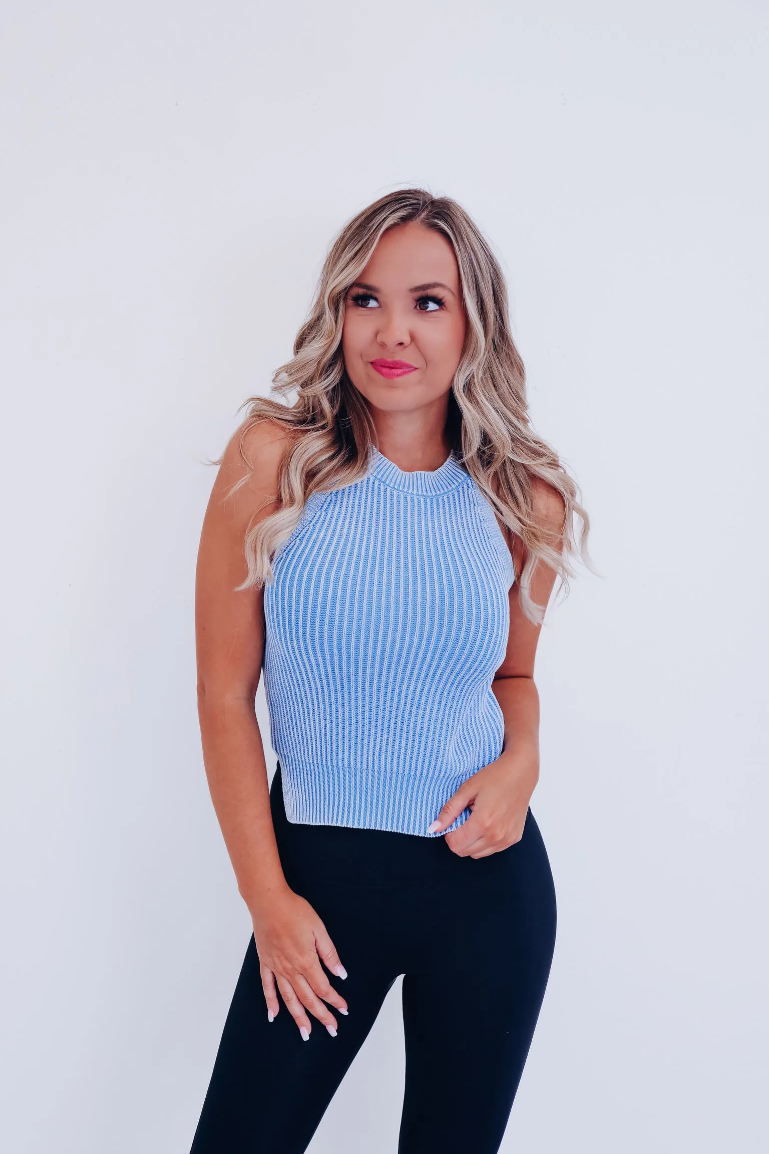 Tala Racerback Tank Top - Denim Blue