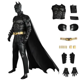 The Dark Knight Batman Cosplay Costume Batman Bruce Wayne Jumpsuit Cape Outfit