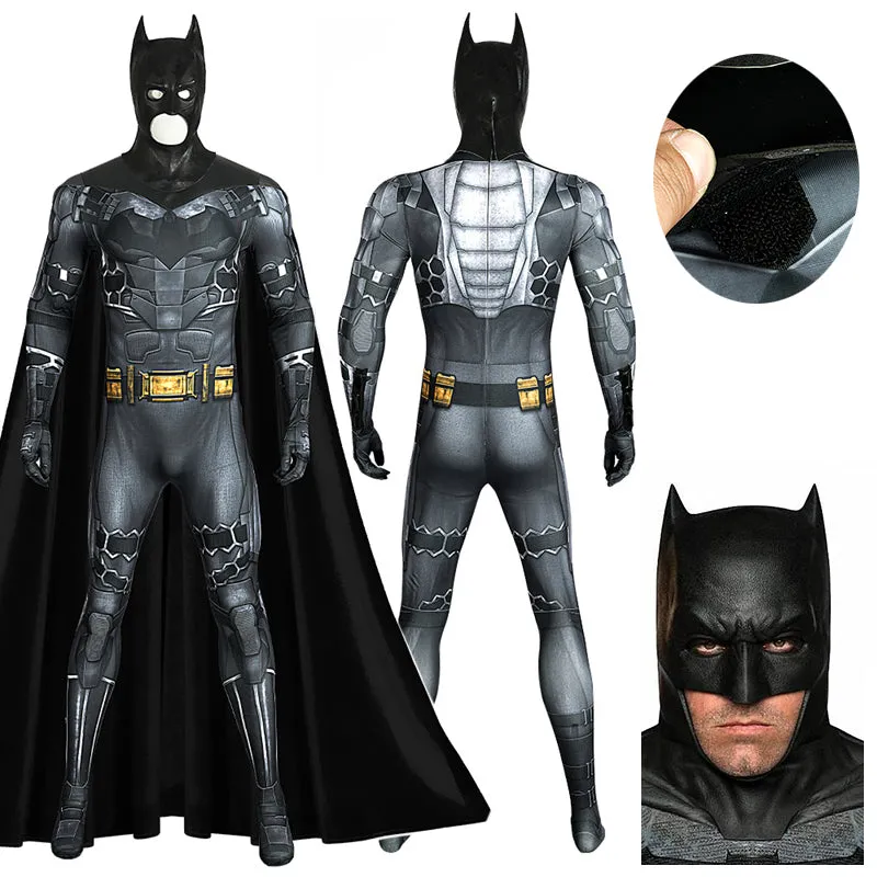 The Flash Ben Affleck Batman Cosplay Costume Superhero Batman Jumpsuit Mask