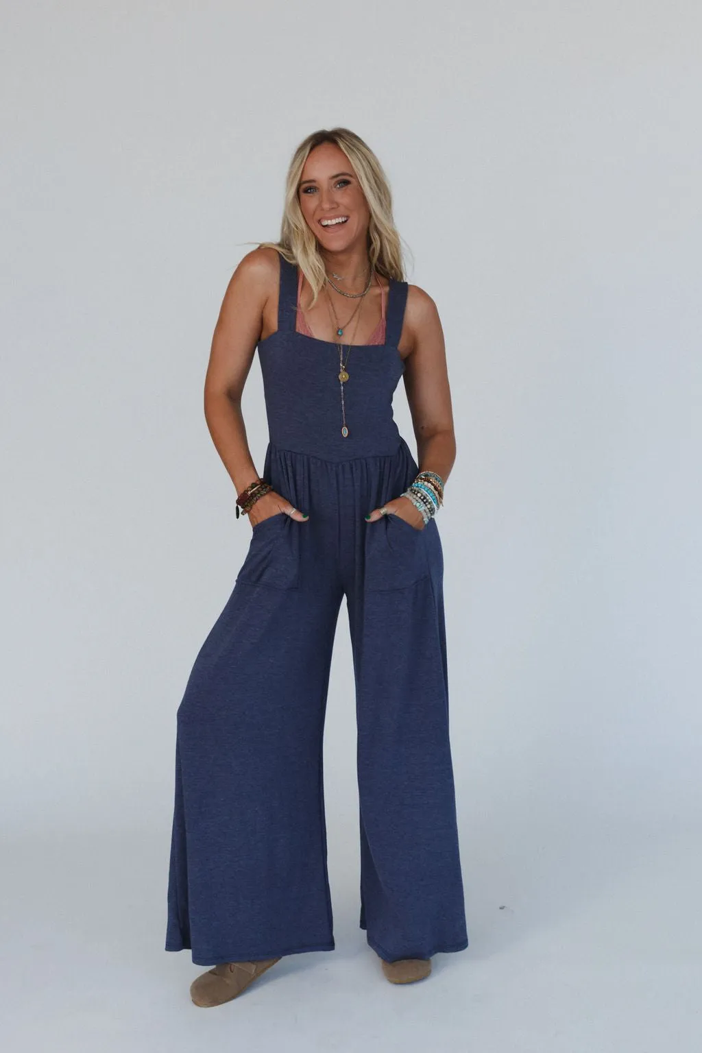 The Nest Alanis Jumpsuit - Denim 2 Tone