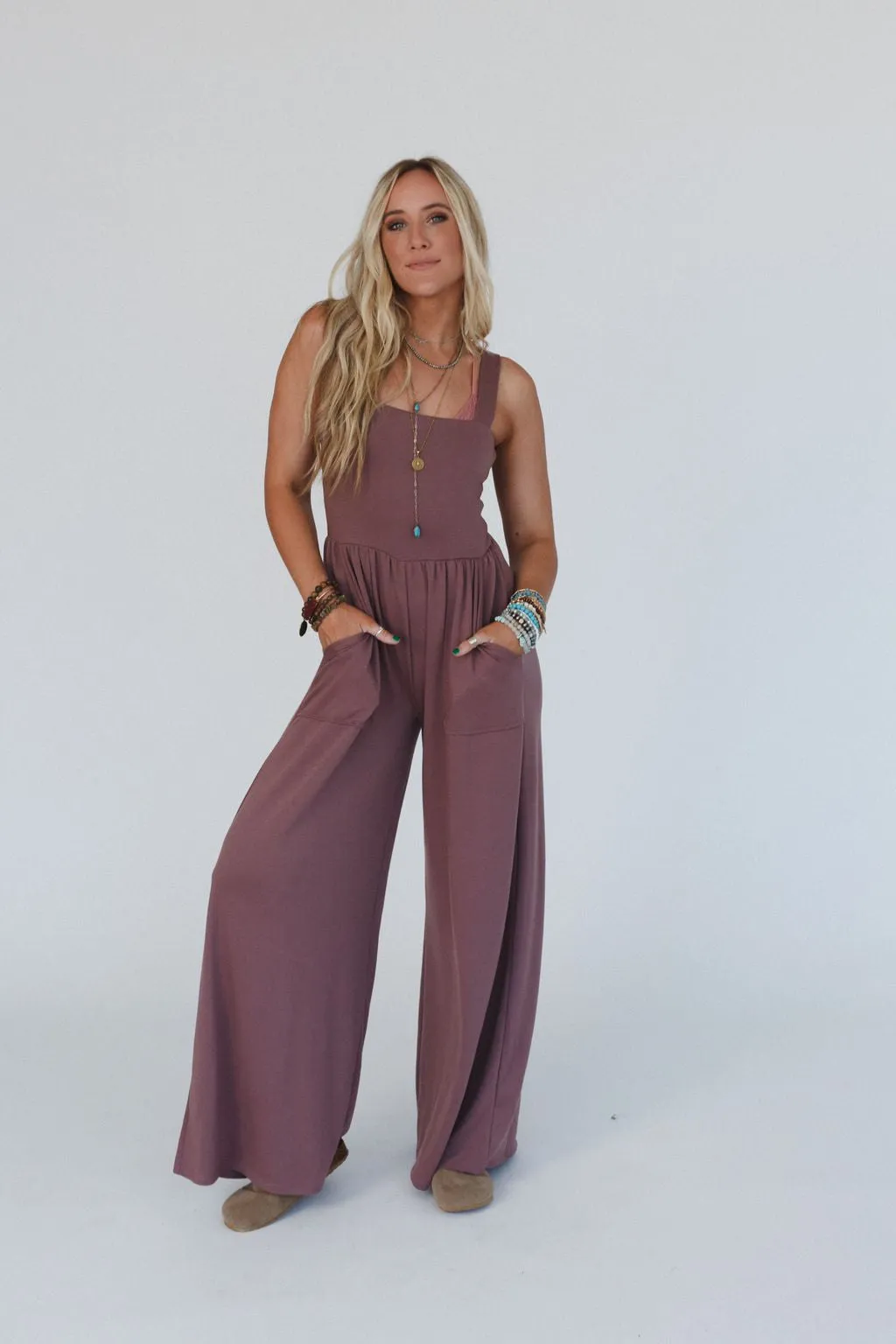 The Nest Alanis Jumpsuit - Mulberry