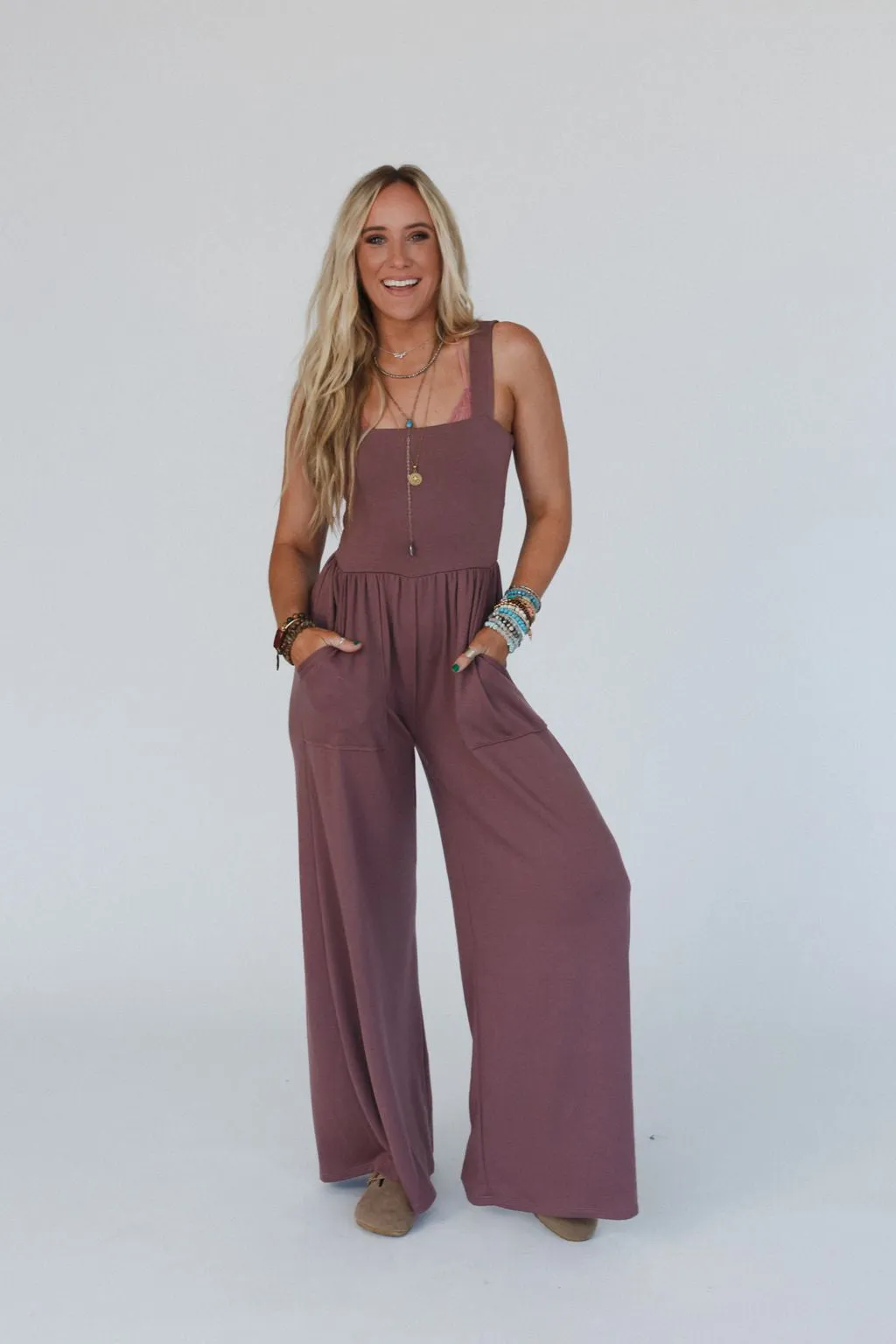 The Nest Alanis Jumpsuit - Mulberry