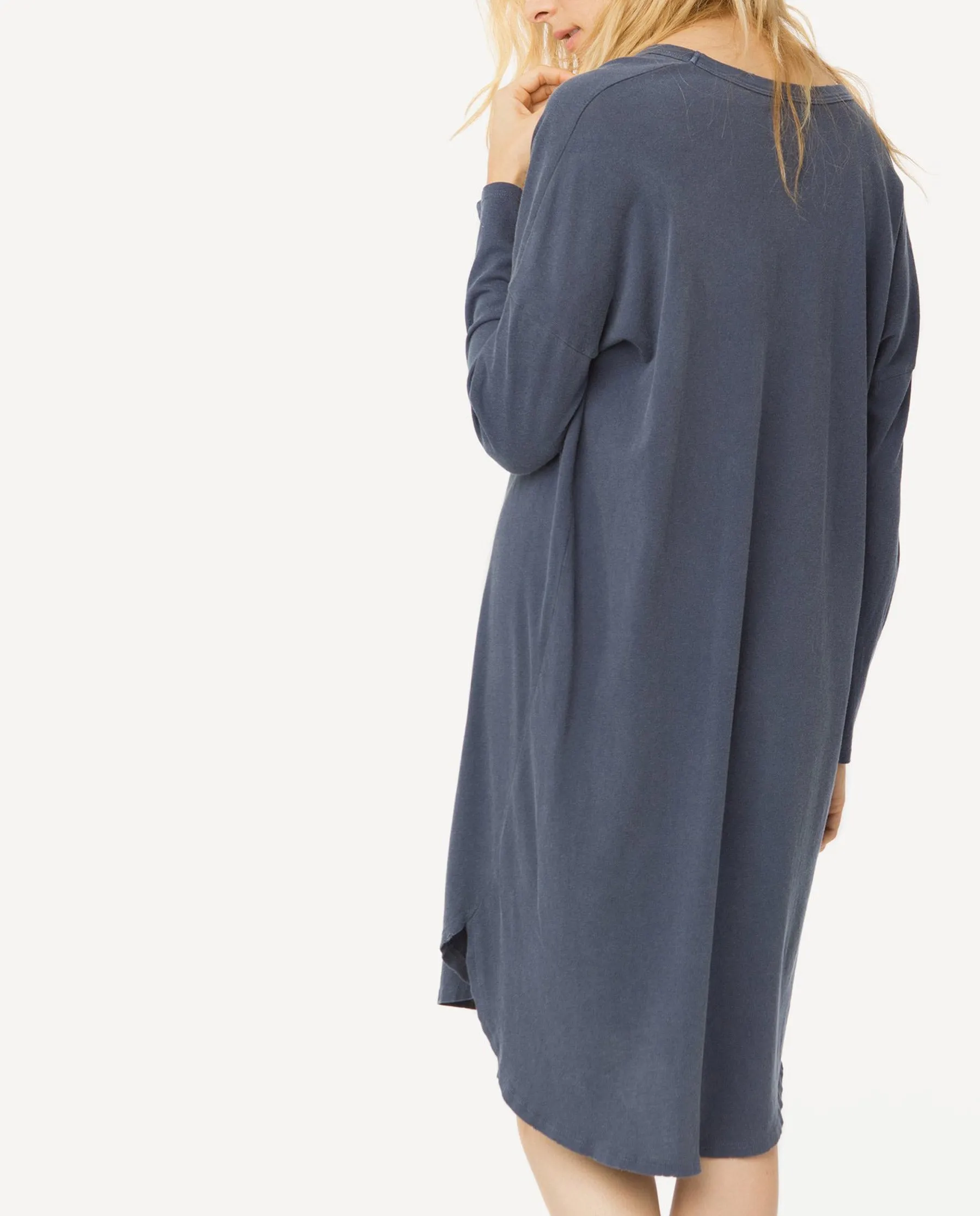 The U-Neck Dress. -- Navy