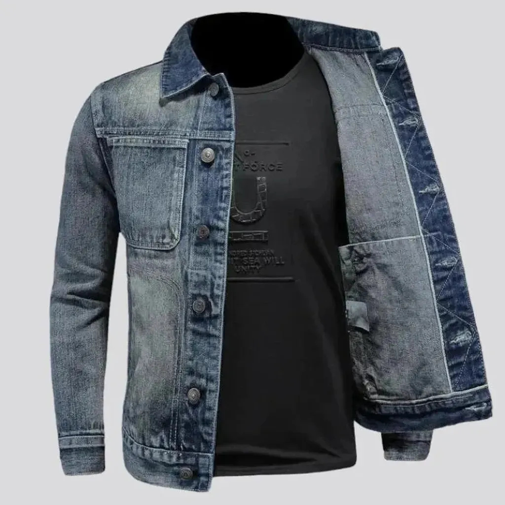 Thin street men's jean jacket