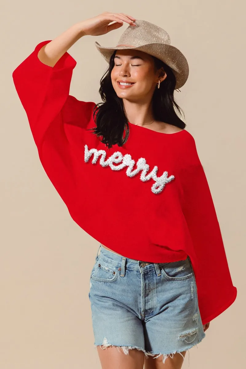 Tinsel Merry Christmas Sweater