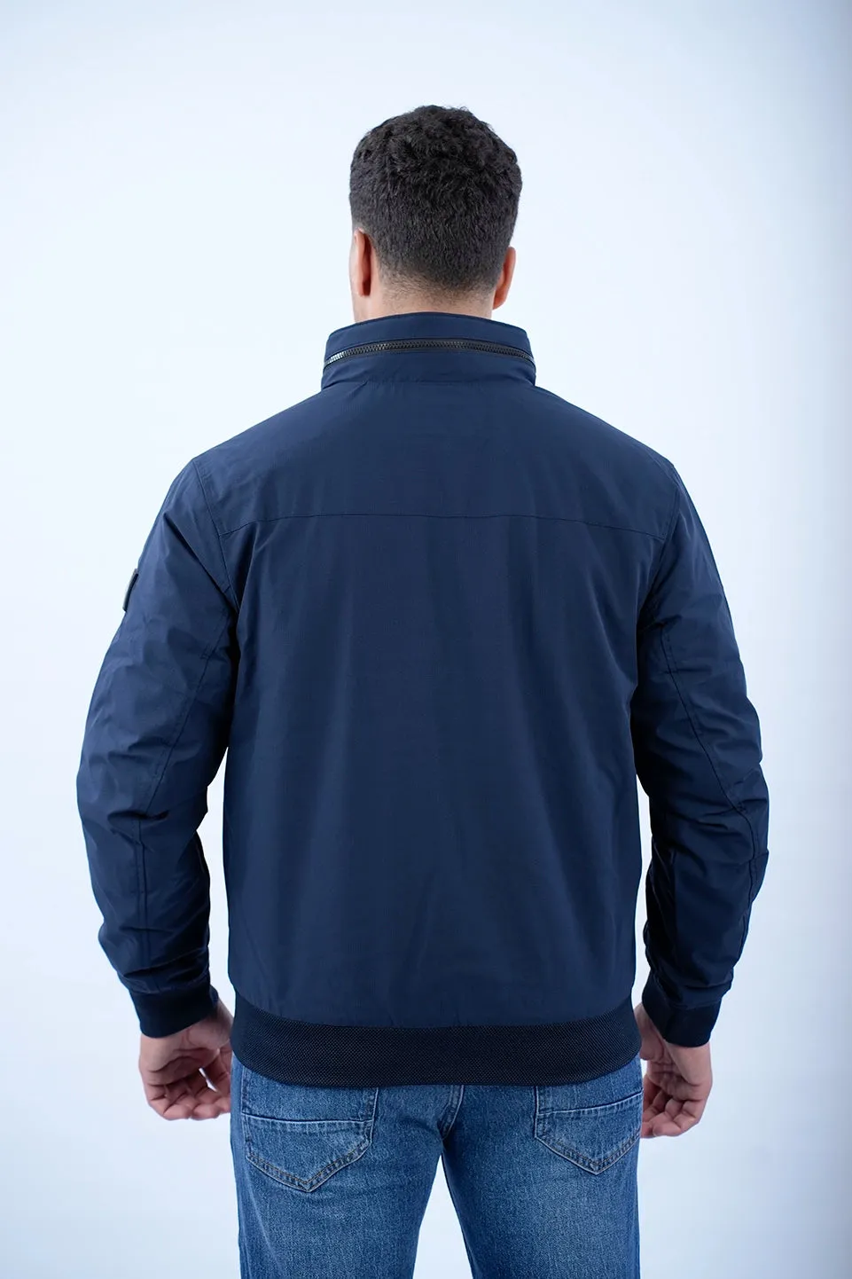 Tom Tailor Navy Jacket With A Detachable Hood