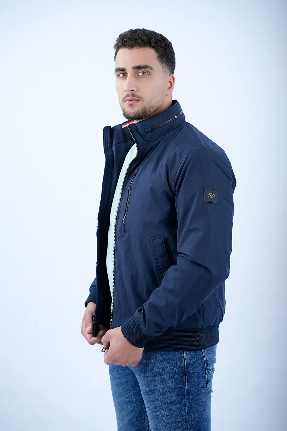 Tom Tailor Navy Jacket With A Detachable Hood