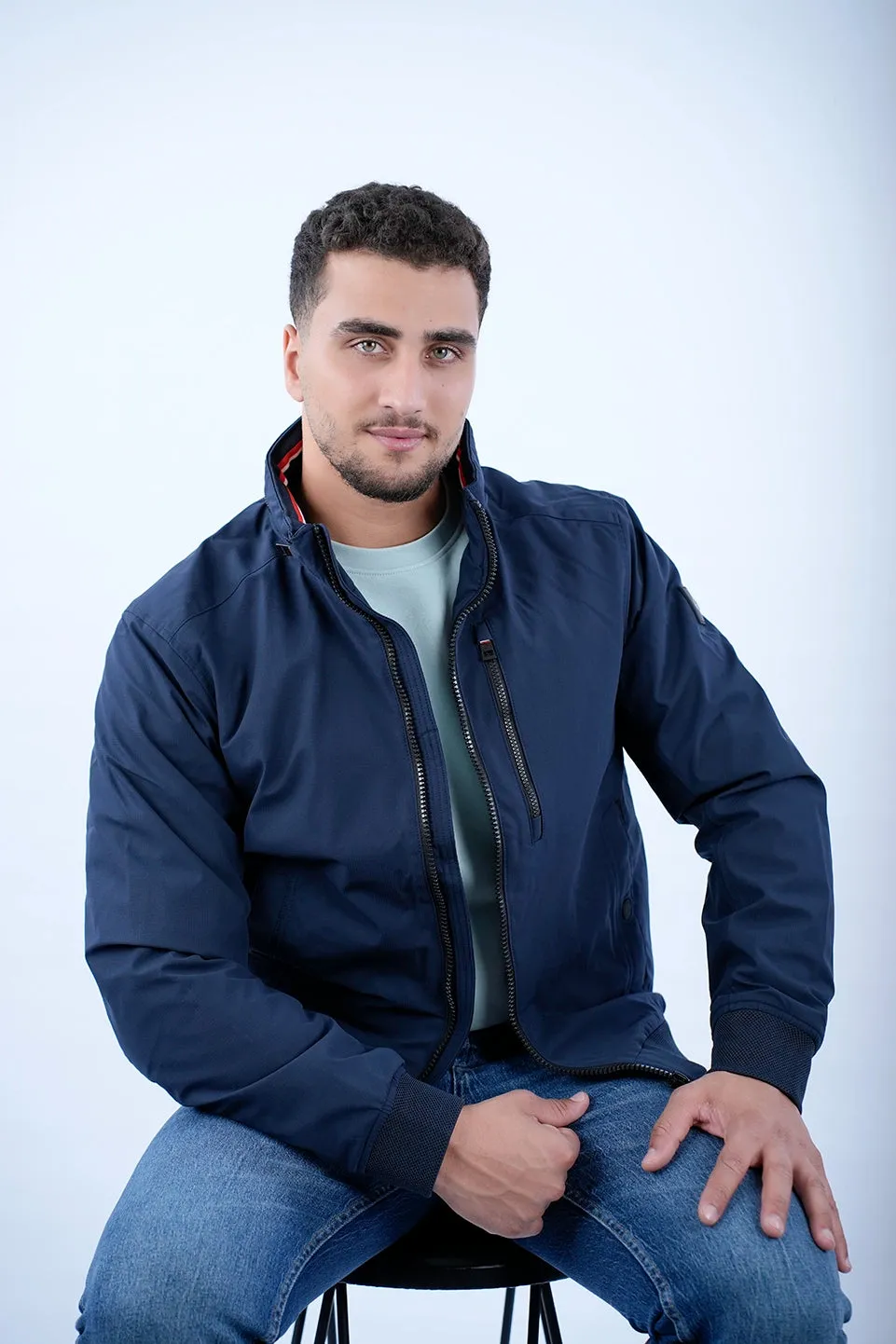 Tom Tailor Navy Jacket With A Detachable Hood