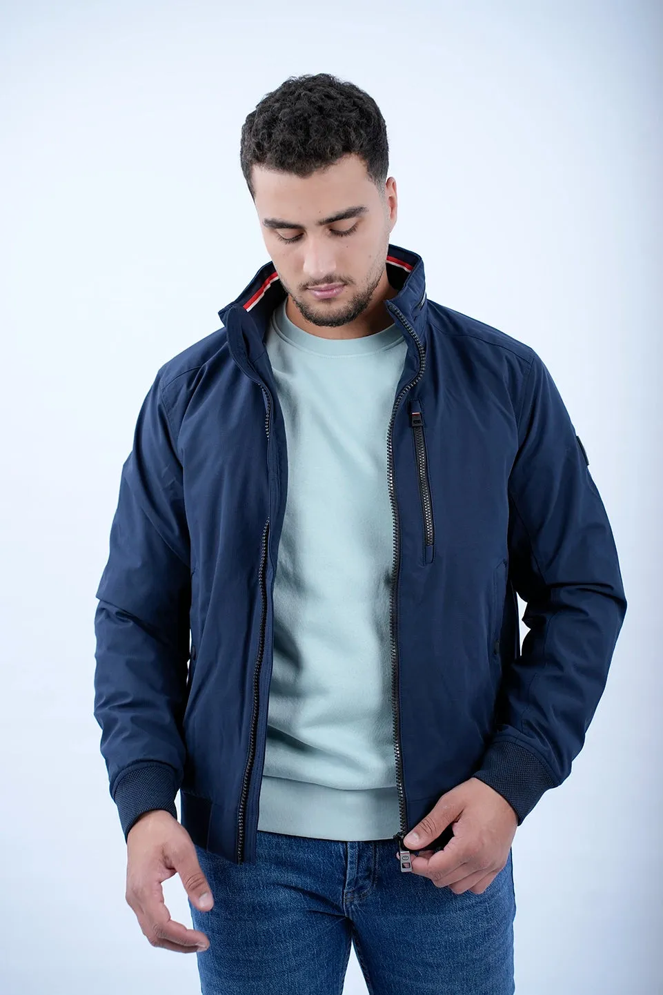 Tom Tailor Navy Jacket With A Detachable Hood