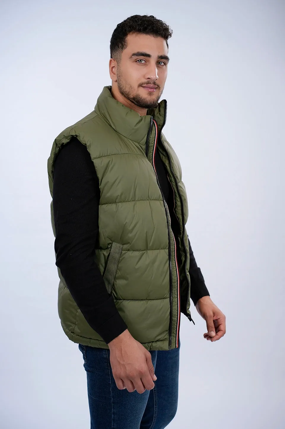 Tom Tailor Olive Puffer Vest