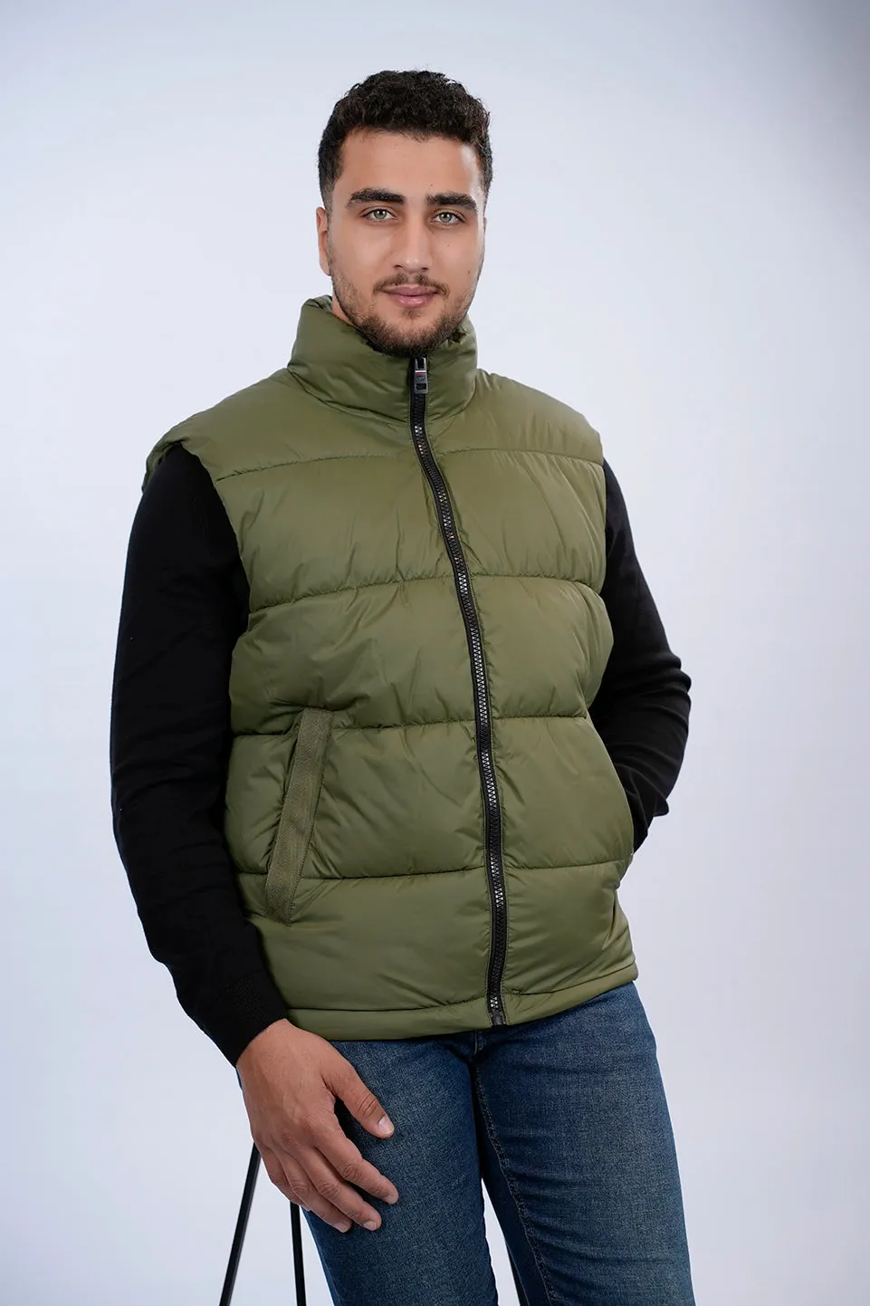 Tom Tailor Olive Puffer Vest