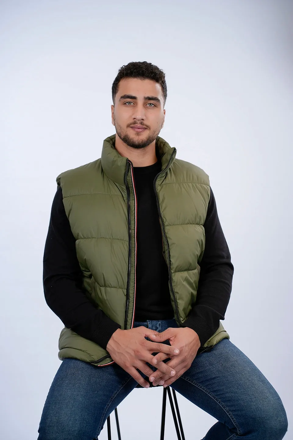 Tom Tailor Olive Puffer Vest