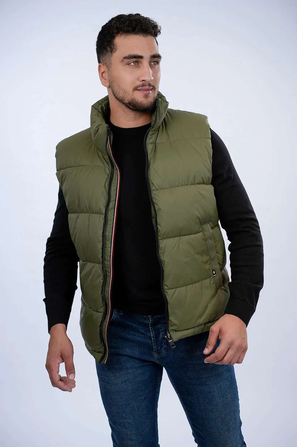 Tom Tailor Olive Puffer Vest