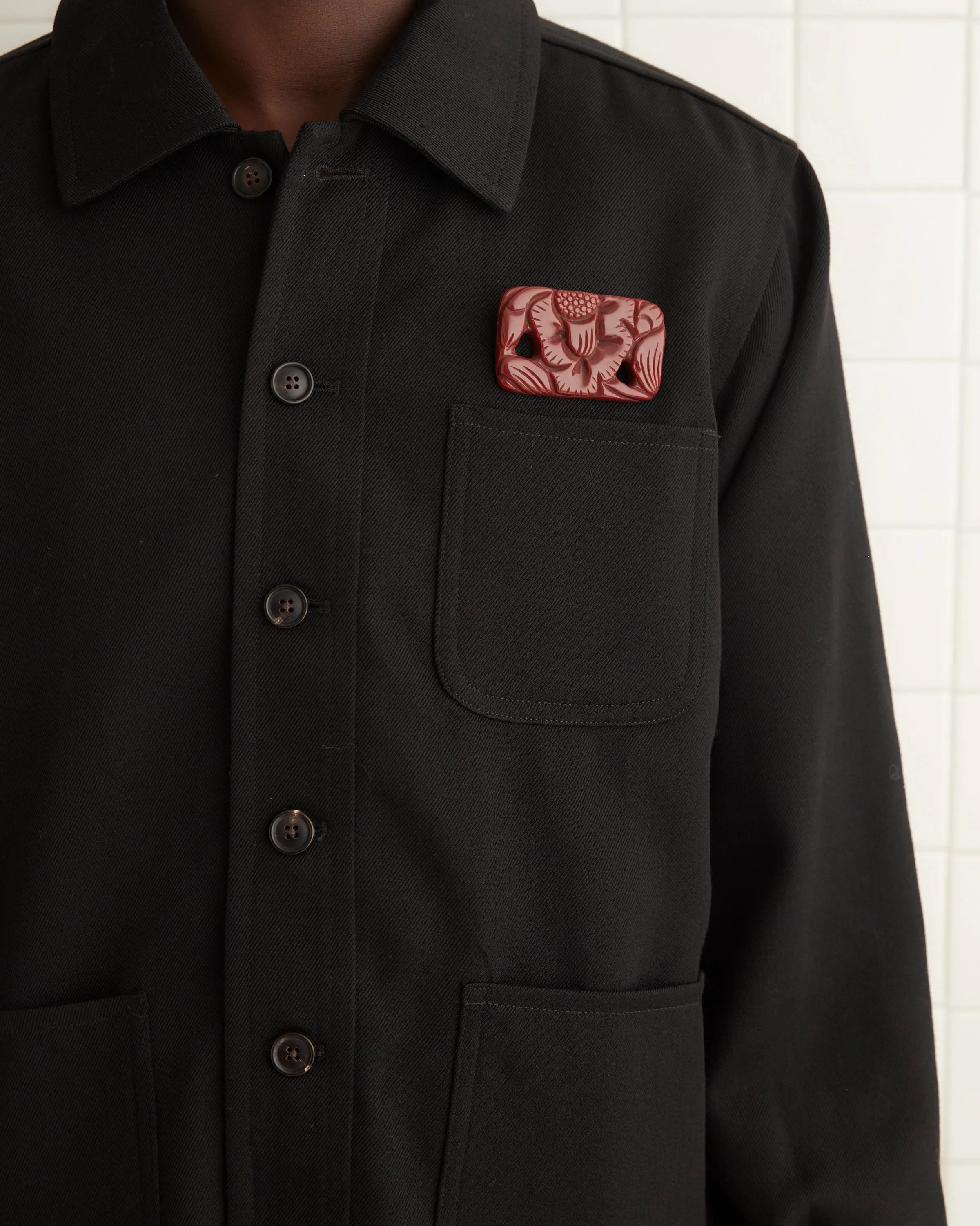 Twill Franck Jacket - Black