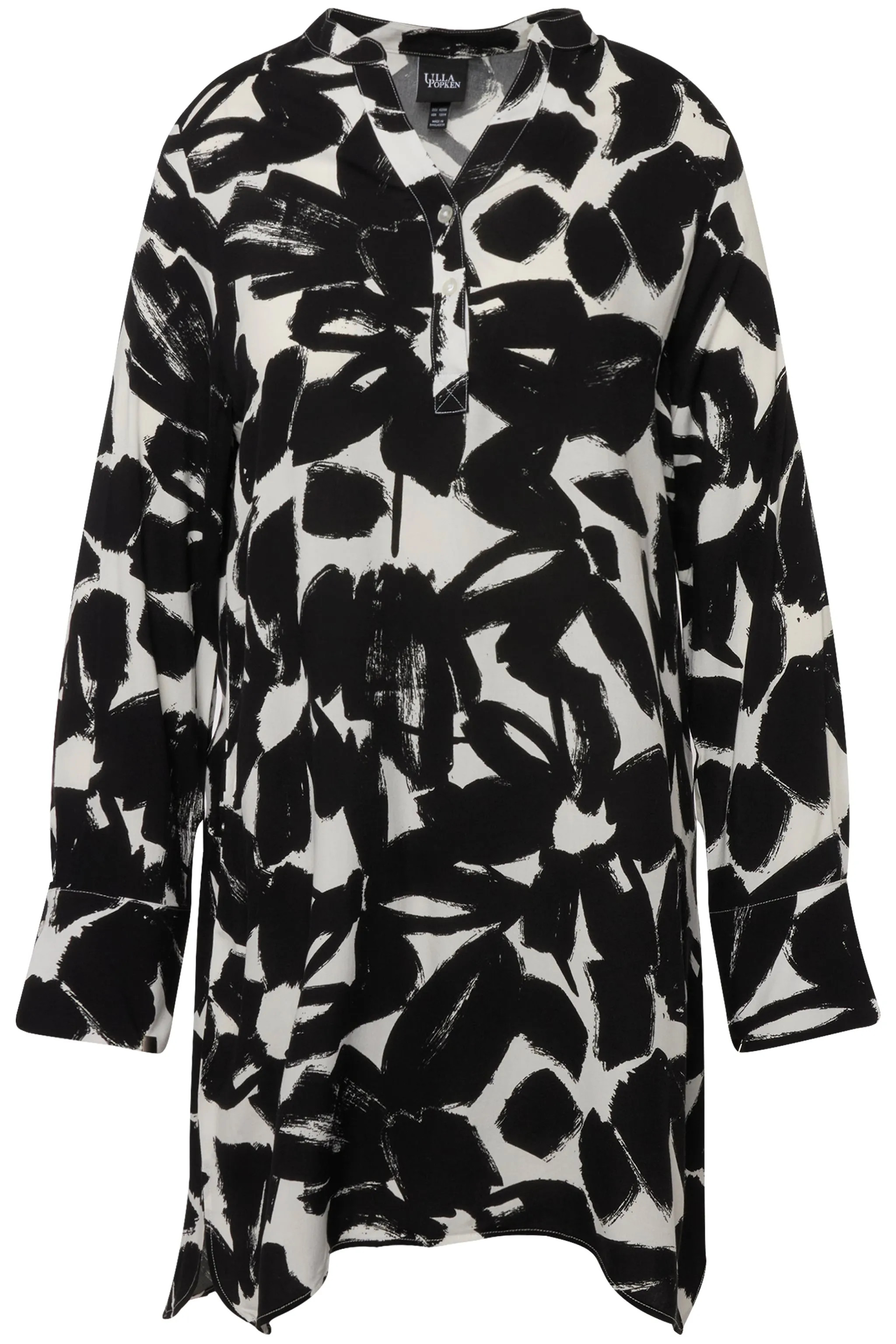 Ulla Popken Black Floral Tunic