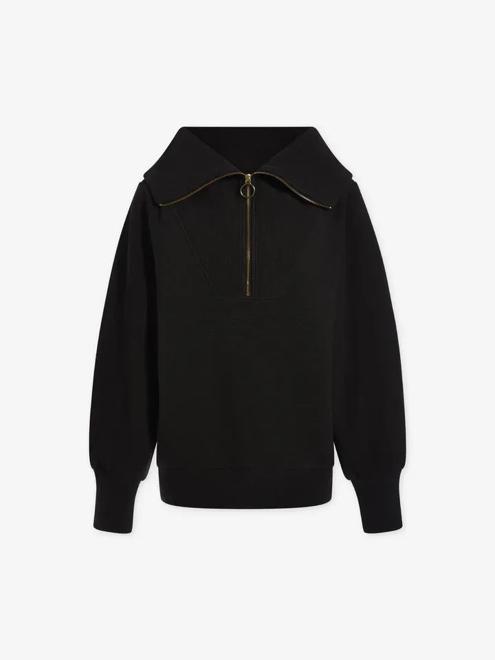 Vine Half-Zip Pullover in Black