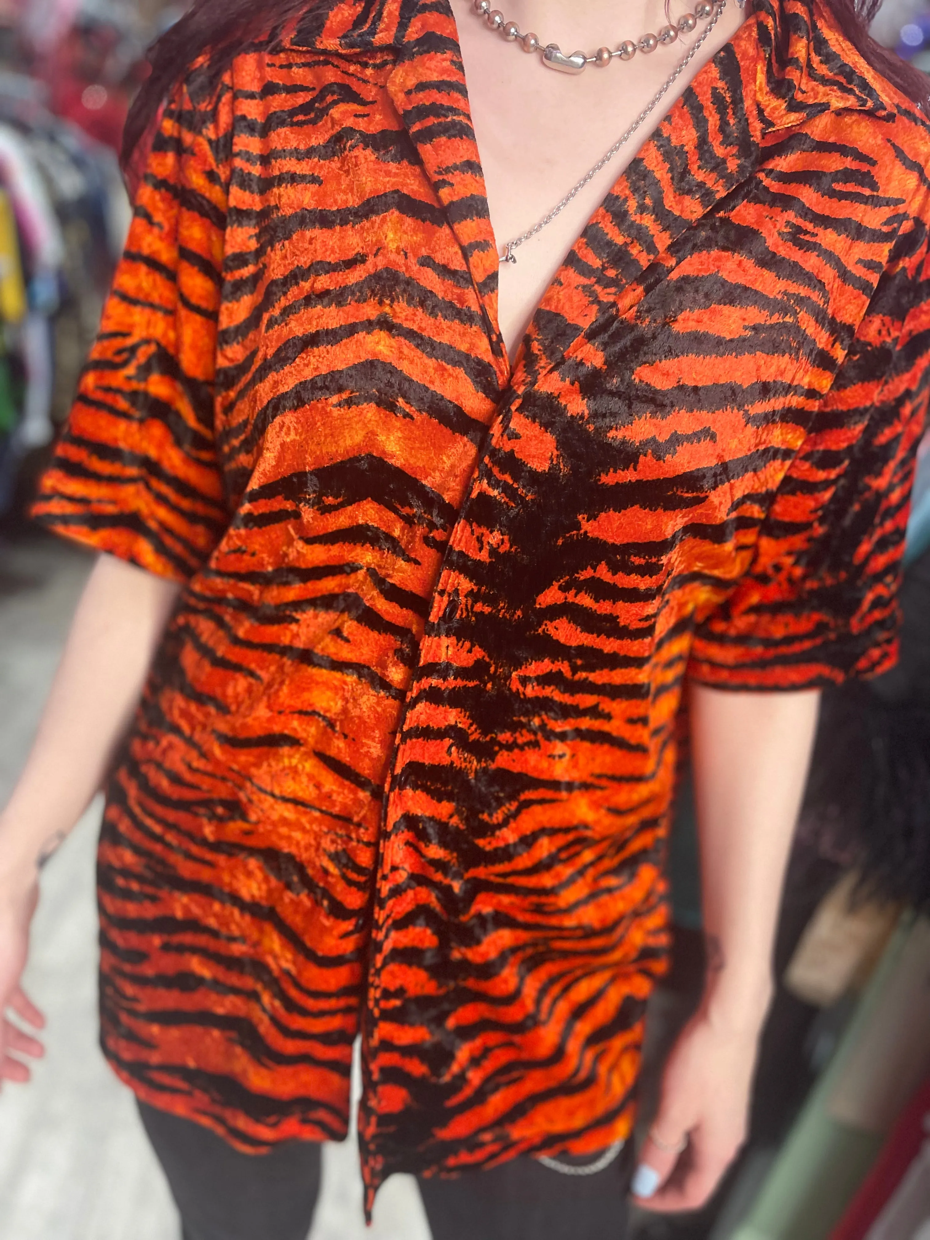 Vintage 90s Orange Tiger Shirt