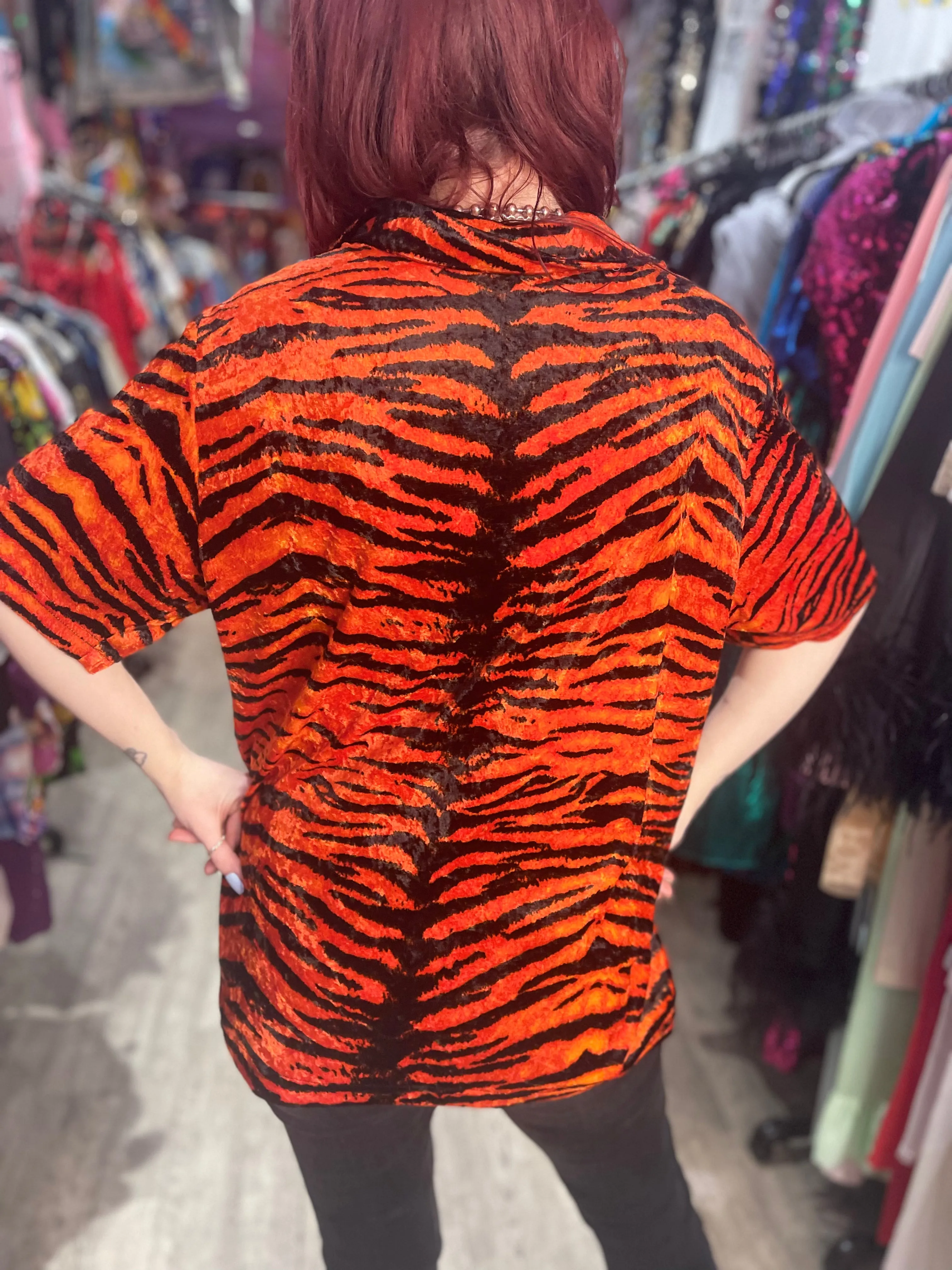 Vintage 90s Orange Tiger Shirt