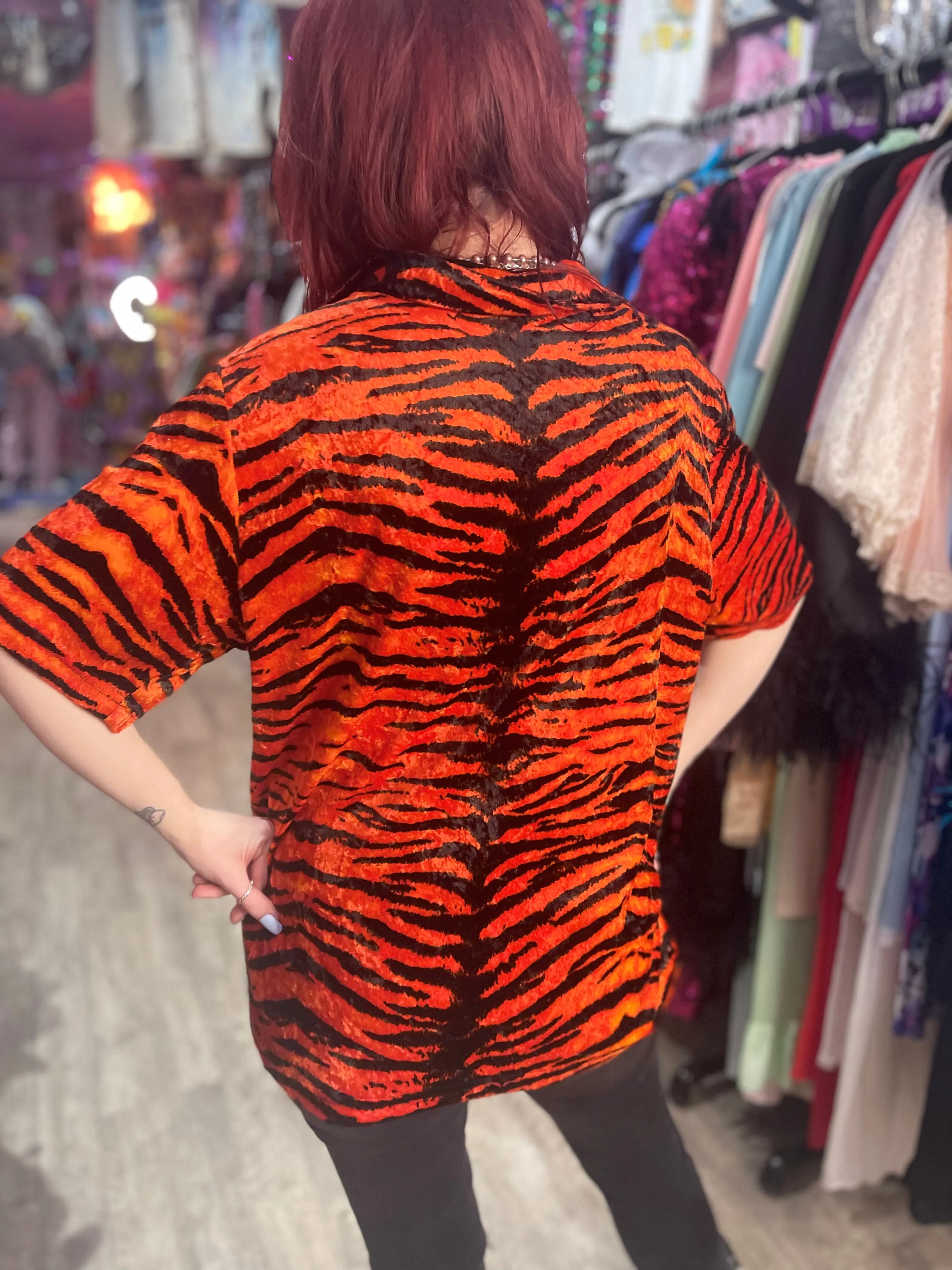 Vintage 90s Orange Tiger Shirt