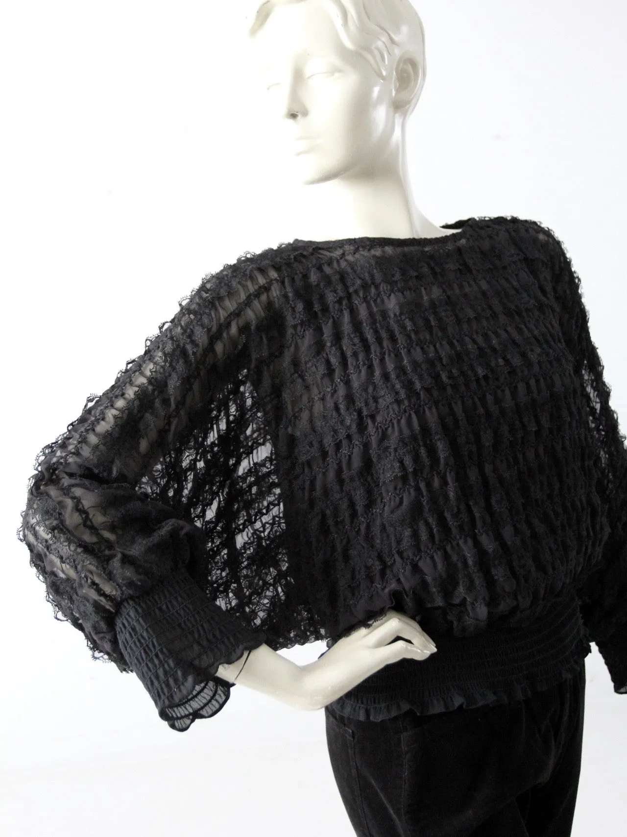 vintage Andree Gaye ruffle blouse