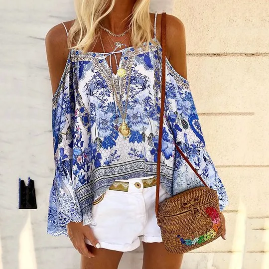 Vintage Bohemian Loose Casual Floral Top