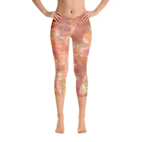 Watercolor Smudge Capri Leggings