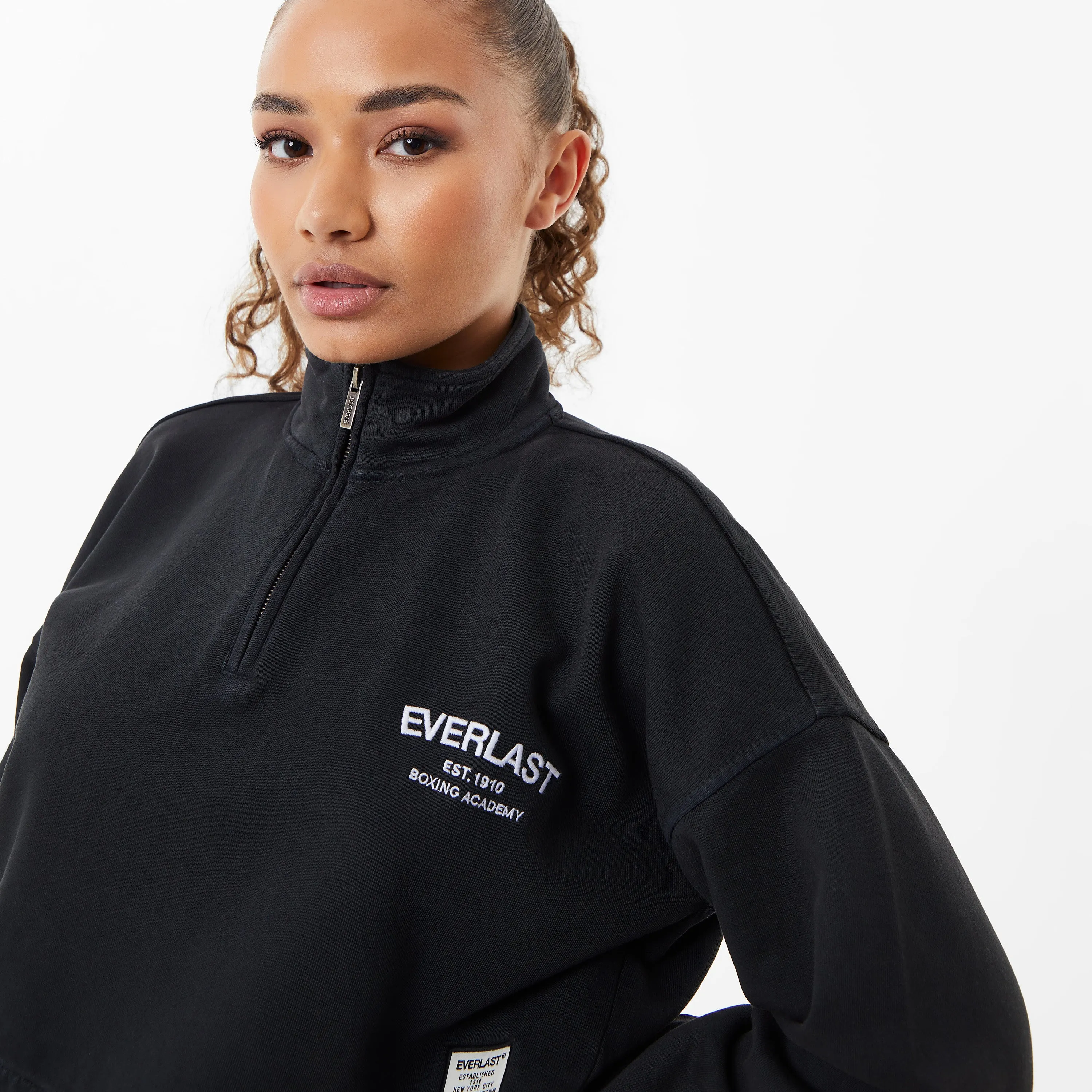 Women's Boxing Academy Crop Zip Up Sweater