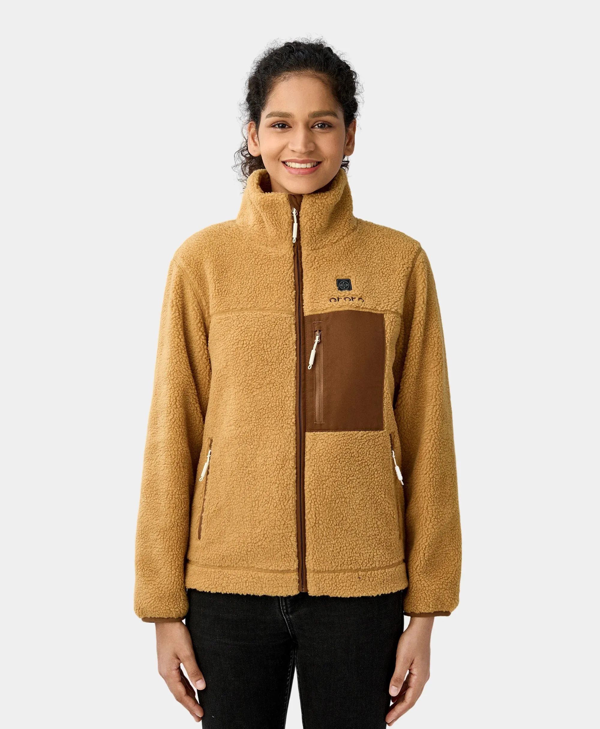 Women's Colorblock Recycled Fleece Heated Jacket