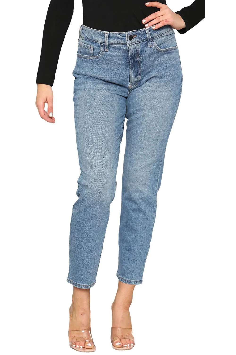 Womens Slim Fit Mid Rise Denim Jeans - 5/10/20 Pack