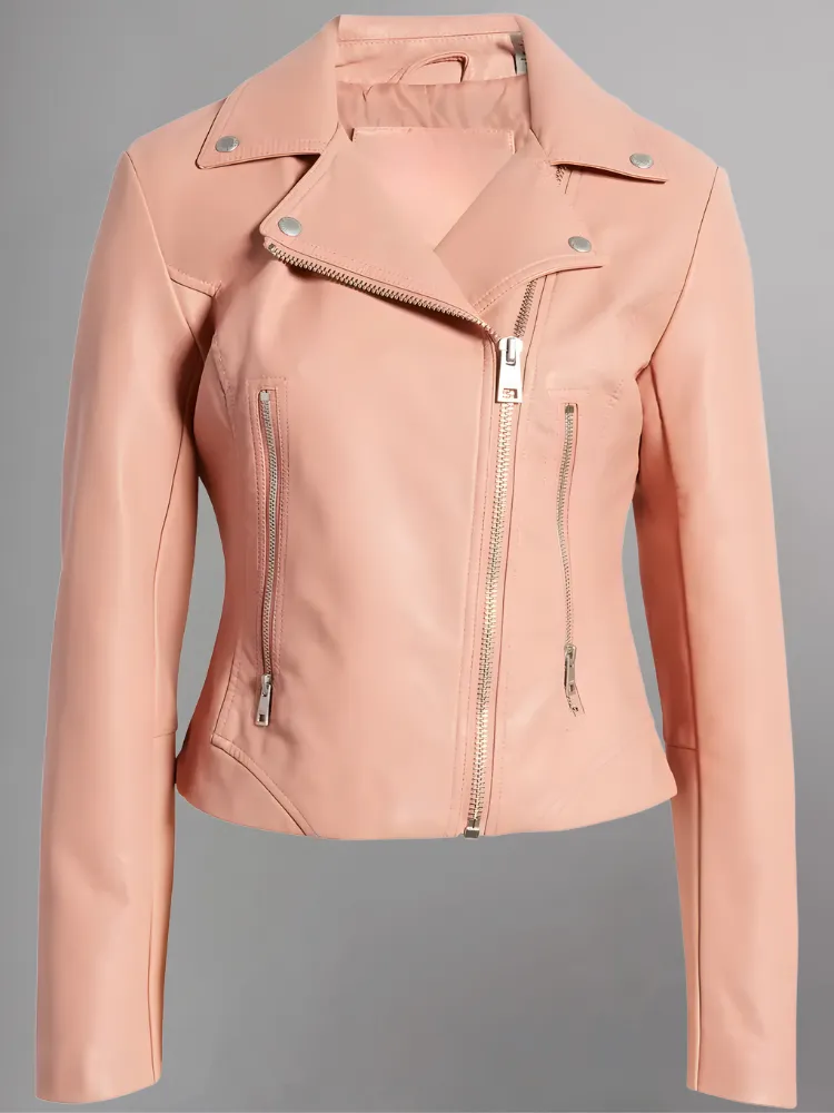 Women's Yellow Sheepskin Leather Jacket