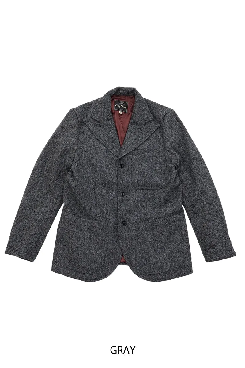 Wool Homespun Pinch Back Jacket