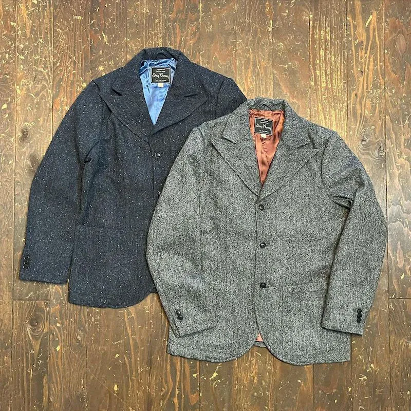 Wool Homespun Pinch Back Jacket