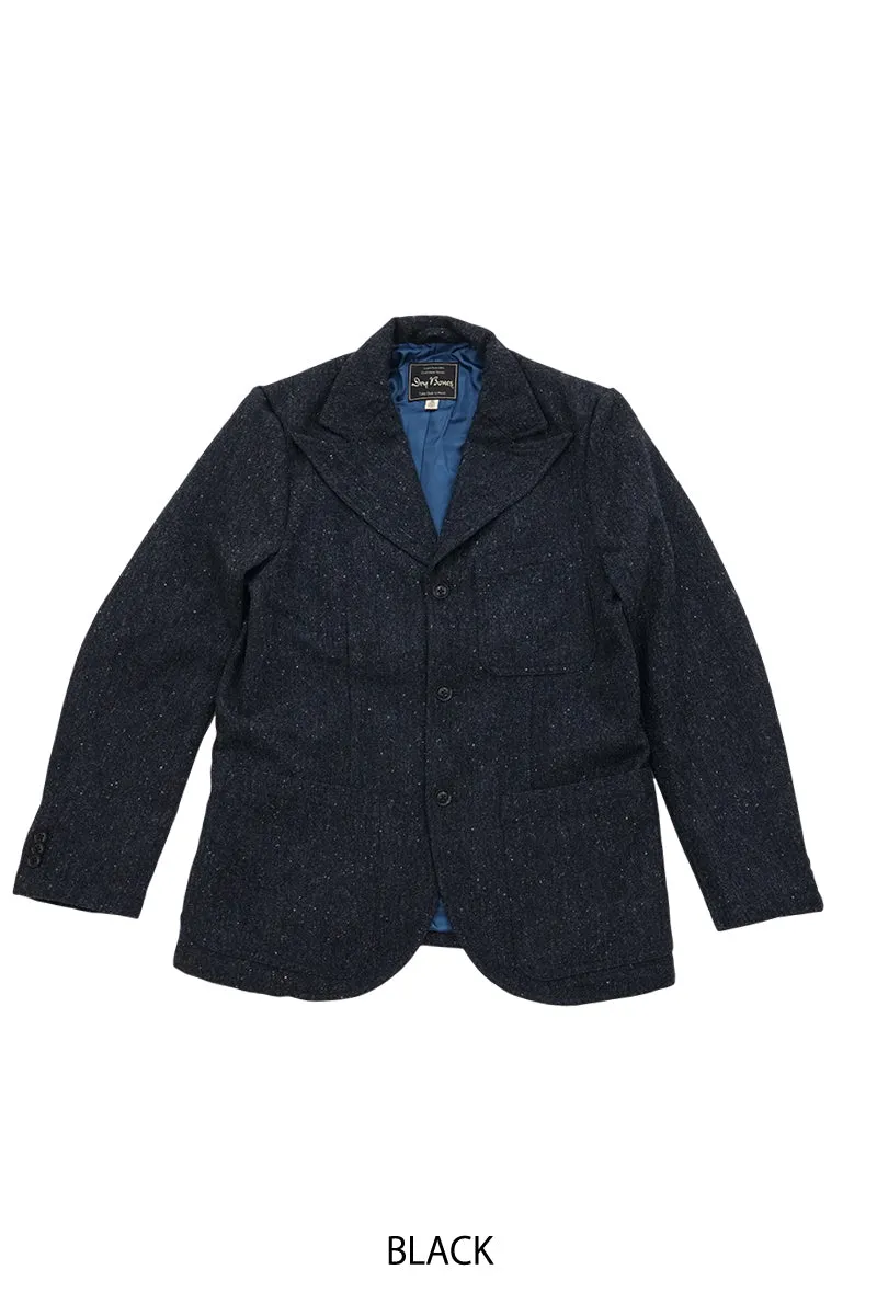 Wool Homespun Pinch Back Jacket