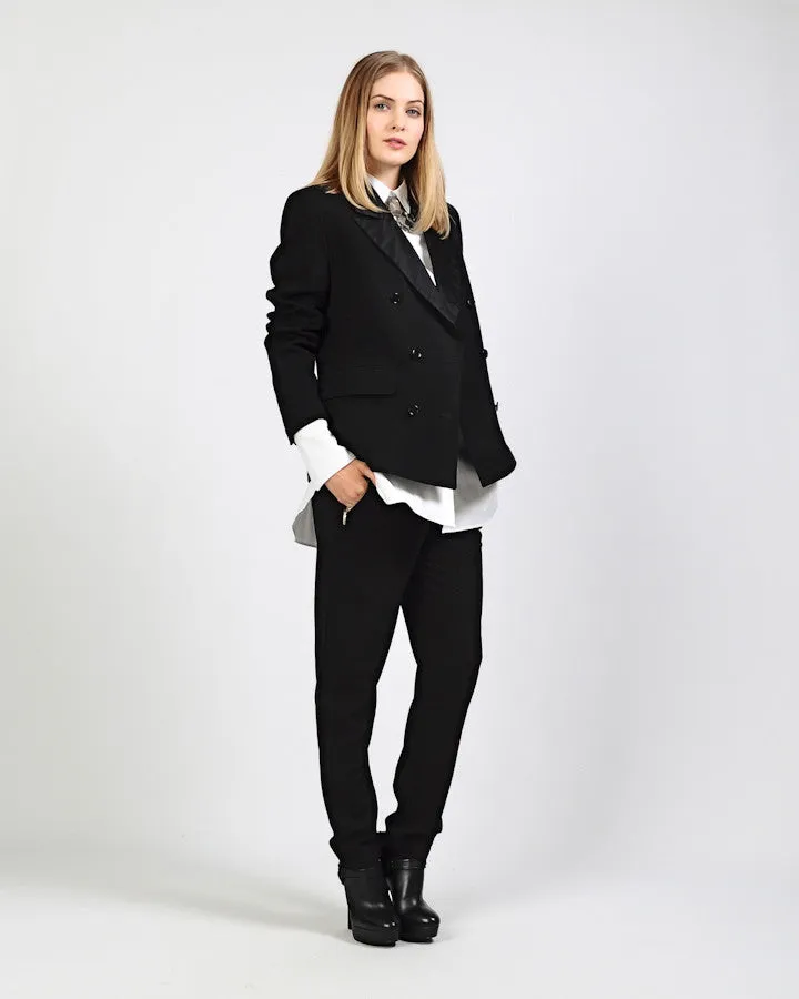 Wool   Silk Satin Tuxedo Jacket