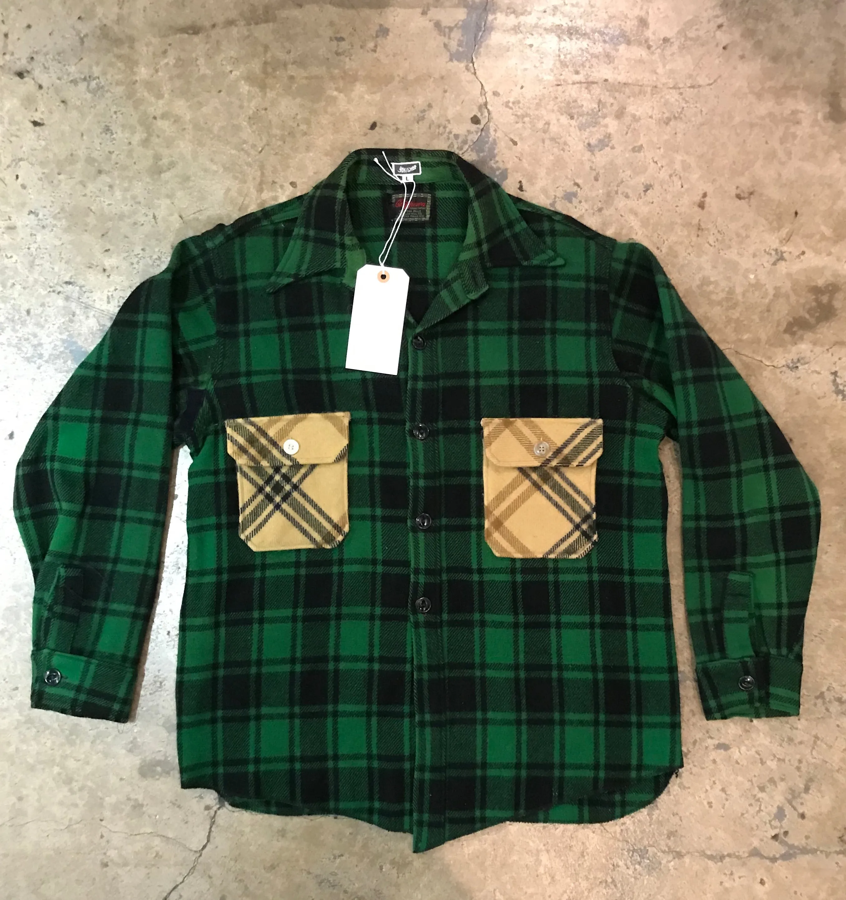 Yokishop - Vintage Wool Plaid Coat