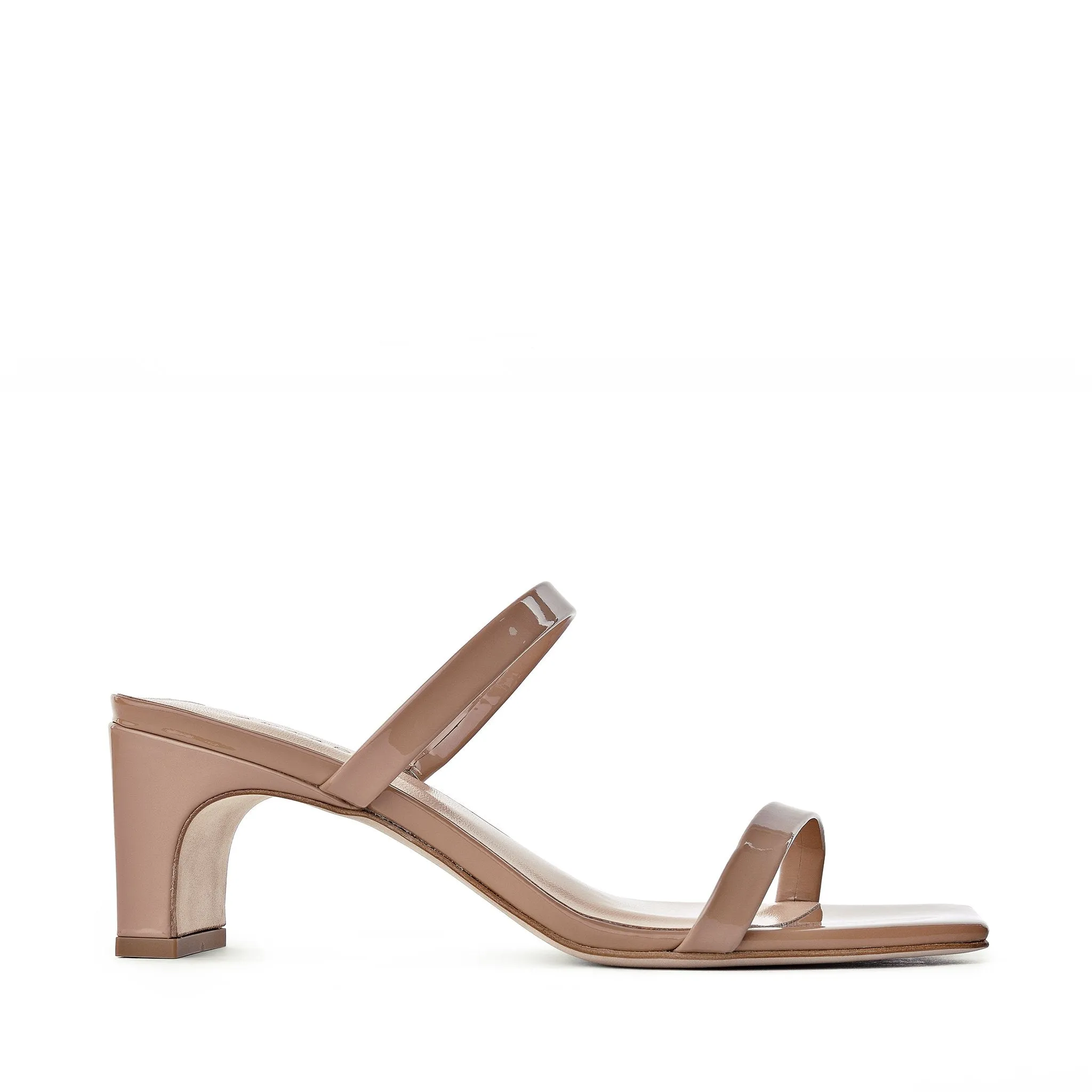 Yuki Nude Patent Leather Sandals