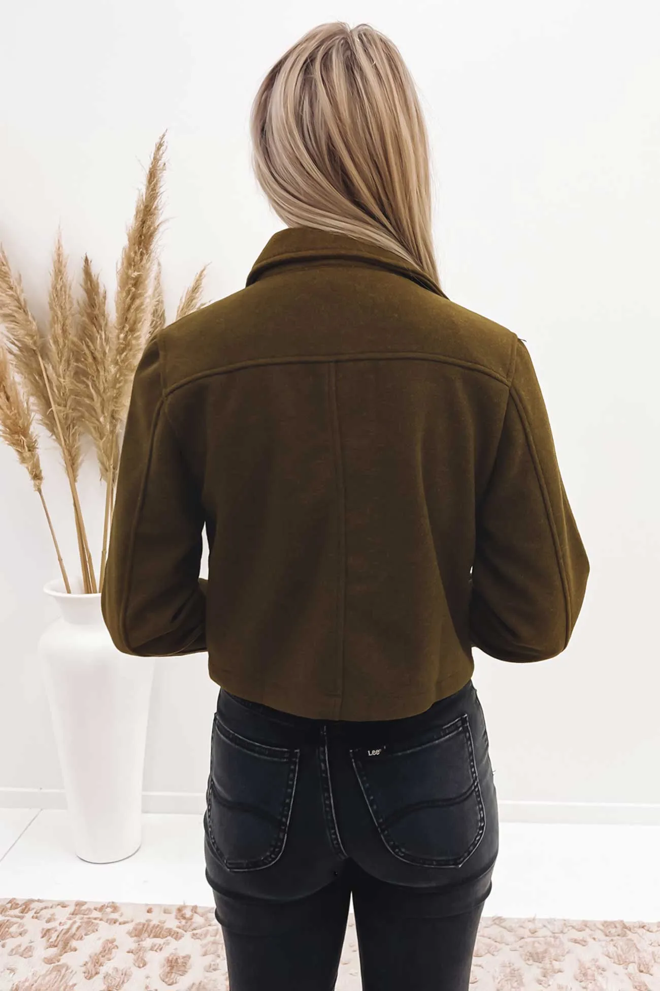 Zeina Crop Jacket Olive